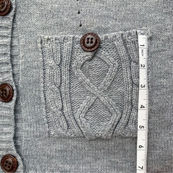 Women’s Sakura Grey Knitted Short Sleeve Cardigan, Size S - Picture 12 of 12